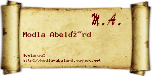 Modla Abelárd névjegykártya